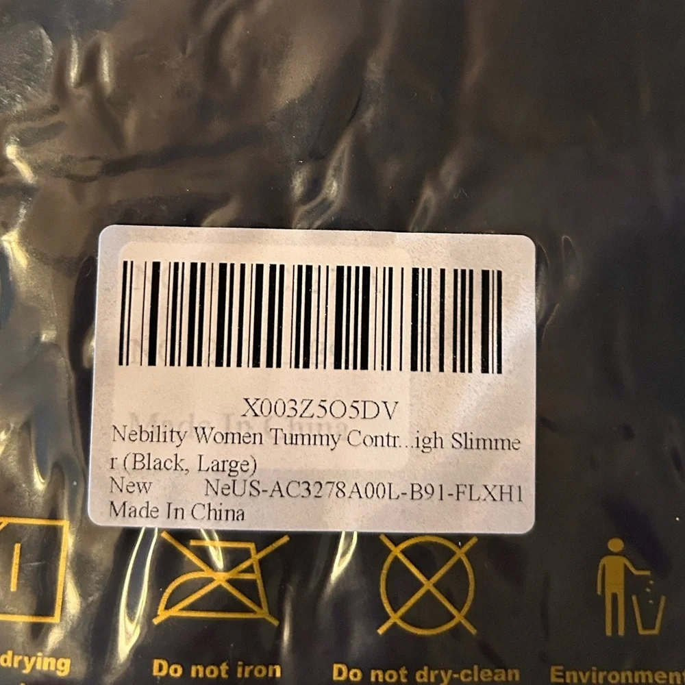 Nebility Women Shapewear Butt Lifter Seamless Black Size Large New - Picture 6 of 7